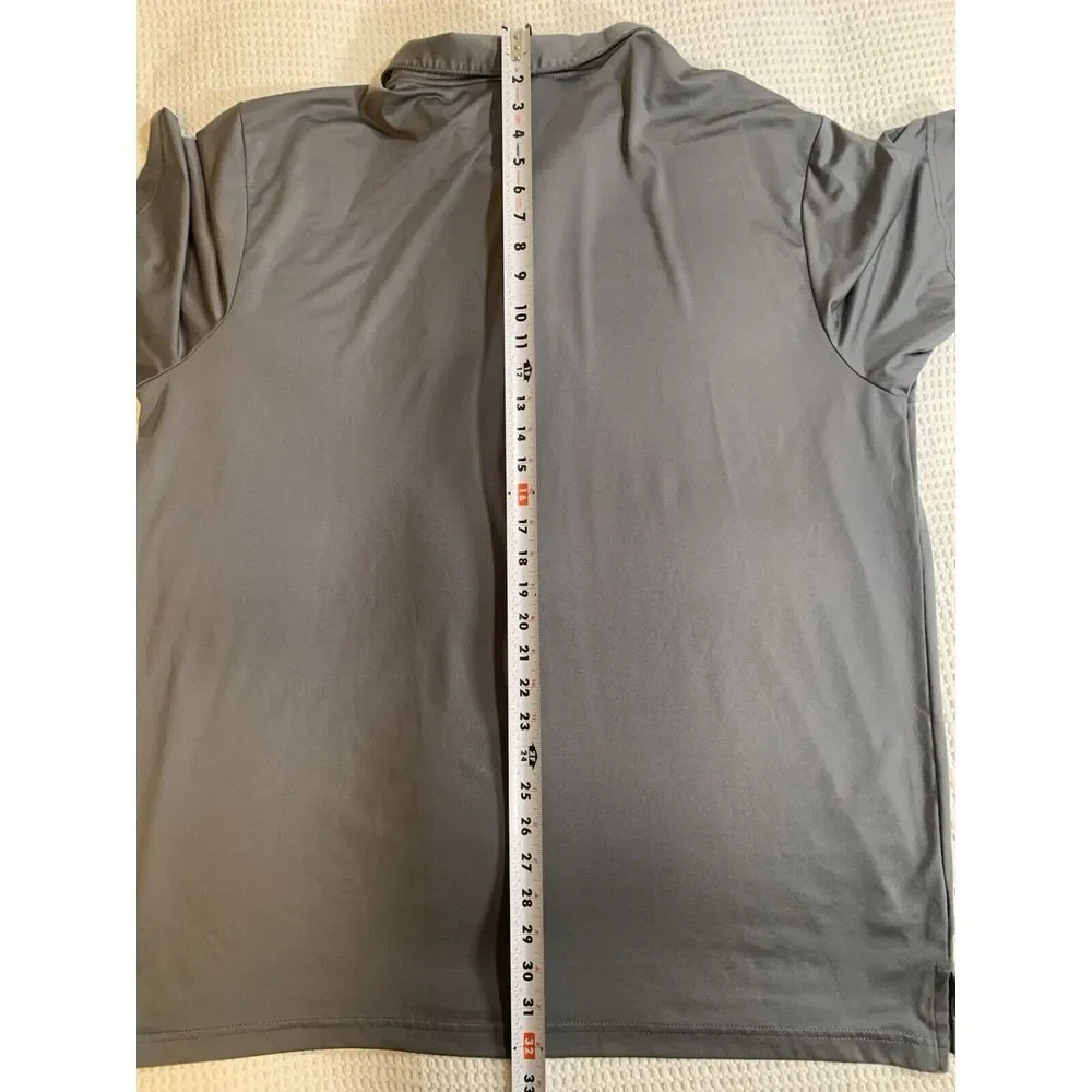 Adidas Golf Mens Shirt 2XL Gray‎ Short Sleeve Polo